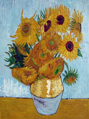 Painting titled "Vencent Van Gogh 40…" by Greg Leander, Original Artwork, Oil
