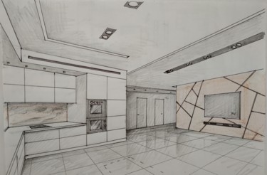 Zeichnungen mit dem Titel "New residential pro…" von Gregory Borin, Original-Kunstwerk, Möbel