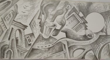 Drawing titled "Next fantasy" by Gregory Borin, Original Artwork, Pencil