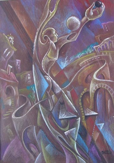 Painting titled "Perpetual motion" by Gregory Borin, Original Artwork