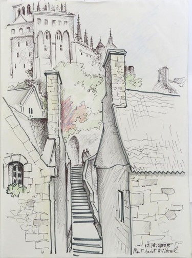 Drawing titled "saint-mishel.jpg" by Gregory Borin, Original Artwork