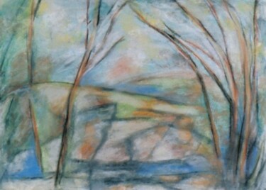 Schilderij getiteld "Home of Cezanne" door Gregg Simpson, Origineel Kunstwerk, Olie