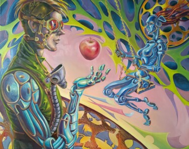 Ζωγραφική με τίτλο "The Forbidden fruit" από Greg Known, Αυθεντικά έργα τέχνης, Λάδι