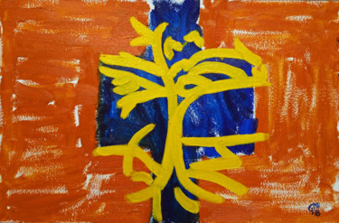 Painting titled "Color Field Uma Arv…" by Greg Mason Burns, Original Artwork, Oil