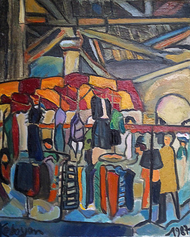Pintura intitulada "Carcassonne sous la…" por Grégoire Koboyan (Cricorps), Obras de arte originais, Óleo