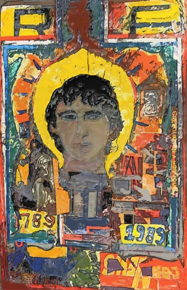 Collages intitulée "RF 1989" par Grégoire Koboyan (Cricorps), Œuvre d'art originale, Collages