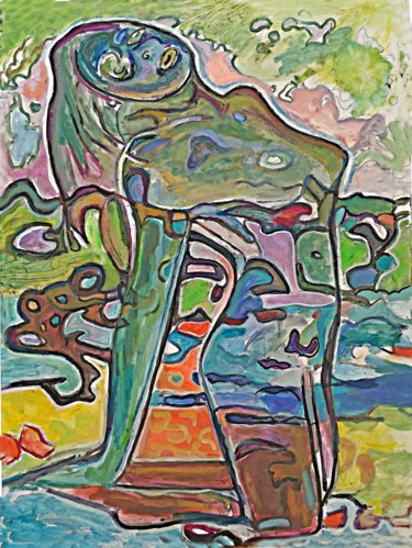 Painting titled "Nu-bis" by Grégoire Koboyan (Cricorps), Original Artwork, Oil