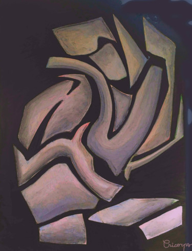 Malerei mit dem Titel "Etreinte2" von Grégoire Koboyan (Cricorps), Original-Kunstwerk, Öl