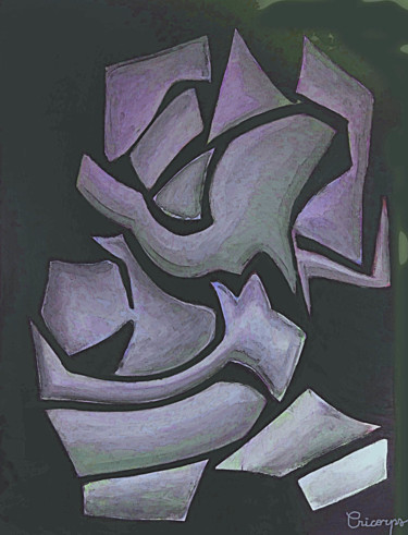 Peinture intitulée "L'étreinte 3" par Grégoire Koboyan (Cricorps), Œuvre d'art originale, Huile