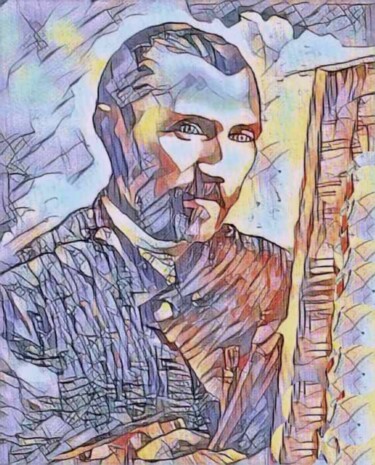Digital Arts με τίτλο "Vincent Van Gogh" από Grégoire Koboyan (Cricorps), Αυθεντικά έργα τέχνης, Ψηφιακή ζωγραφική