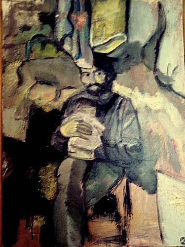 Peinture intitulée "Le père, le fils..." par Grégoire Koboyan (Cricorps), Œuvre d'art originale, Huile