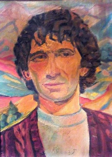 Painting titled "Auto-portrait" by Grégoire Koboyan (Cricorps), Original Artwork, Oil