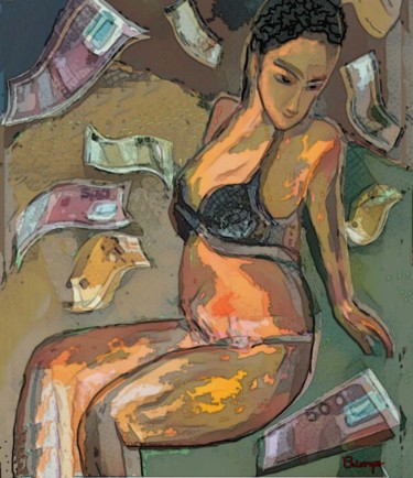Peinture intitulée "L'envie" par Grégoire Koboyan (Cricorps), Œuvre d'art originale, Huile