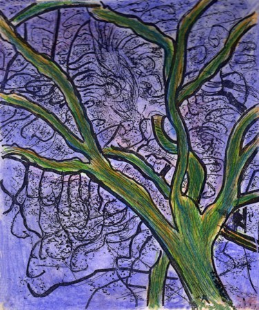 Dessin intitulée "arbre-et-ses-branch…" par Grégoire Koboyan (Cricorps), Œuvre d'art originale, Conté