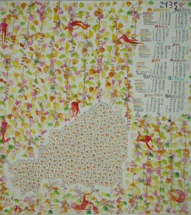 Malarstwo zatytułowany „2135  Niger spirant…” autorstwa Grégoire Koutsandréou, Oryginalna praca, Akryl