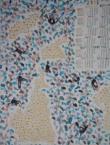 제목이 "2348 Orchis papillo…"인 미술작품 Grégoire Koutsandréou로, 원작, 아크릴