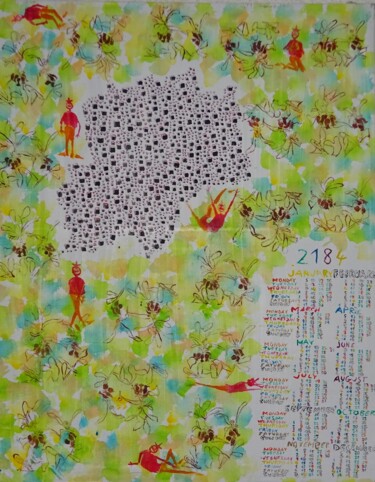 Peinture intitulée "2184 Busserolle rai…" par Grégoire Koutsandréou, Œuvre d'art originale, Acrylique Monté sur Châssis en b…