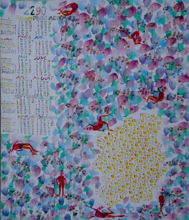 Peinture intitulée "2290 Saxifrage gran…" par Grégoire Koutsandréou, Œuvre d'art originale, Acrylique Monté sur Châssis en b…