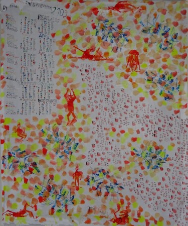 Картина под названием "2109-B  Acacia caro…" - Grégoire Koutsandréou, Подлинное произведение искусства, Акрил Установлен на…
