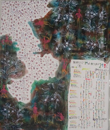 Pintura titulada "2036 -B Acacia cuth…" por Grégoire Koutsandréou, Obra de arte original, Acrílico Montado en Bastidor de ca…