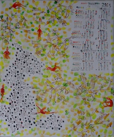 Peinture intitulée "2165 -B Acacia faun…" par Grégoire Koutsandréou, Œuvre d'art originale, Acrylique Monté sur Châssis en b…
