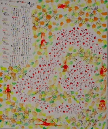 Malerei mit dem Titel "2187 -B Acacia heli…" von Grégoire Koutsandréou, Original-Kunstwerk, Acryl Auf Keilrahmen aus Holz mo…