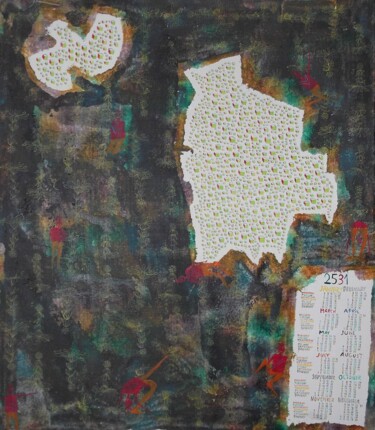 Malerei mit dem Titel "Bolivie- Calendrier…" von Grégoire Koutsandréou, Original-Kunstwerk, Acryl