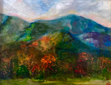 Painting titled "Blue Ridge" by Gregory Anoufriev, Original Artwork, Oil