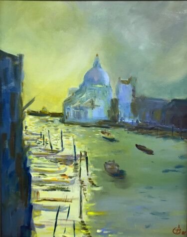 Painting titled "Venice" by Gregory Anoufriev, Original Artwork, Oil