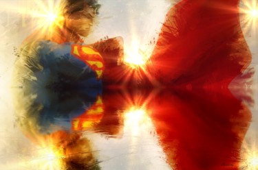 Digitale Kunst getiteld "Superman" door Grégory Bianchi, Origineel Kunstwerk, Digitaal Schilderwerk