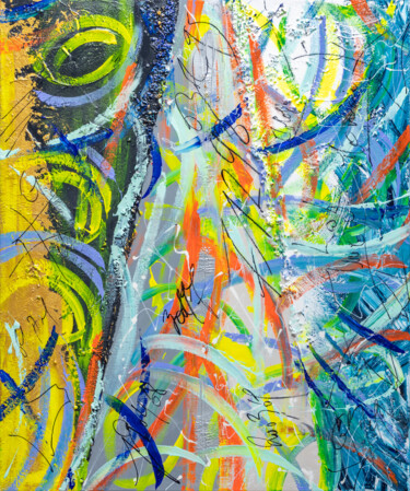 Pintura titulada "GraffitiRoad623" por Gregory Delnatte, Obra de arte original, Acrílico Montado en Bastidor de camilla de m…