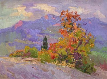 Painting titled "Autumn in the Mount…" by Gregory Gamaley, Original Artwork, Oil