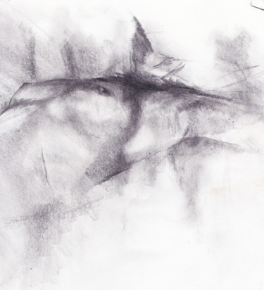 Drawing titled "buste 1" by Grégory Geng, Original Artwork, Graphite
