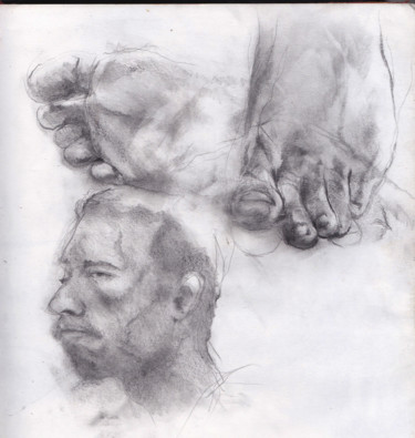 Drawing titled "compo" by Grégory Geng, Original Artwork, Pencil