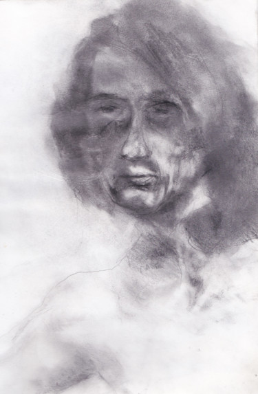 Drawing titled "portrait9" by Grégory Geng, Original Artwork, Pencil