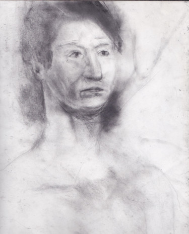 Рисунок под названием "portrait12" - Grégory Geng, Подлинное произведение искусства, Карандаш