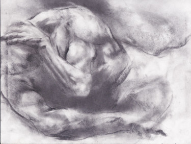 etude nu masculin2 statue Dessin intitulée "etude nu masculin2…" par Grégory Geng, Œuvre d'art originale, Crayon
