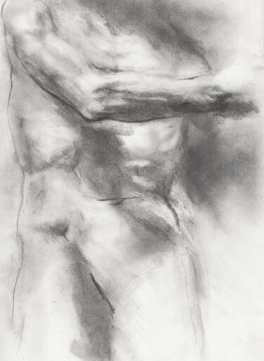 Dessin intitulée "etude nu masculin 3" par Grégory Geng, Œuvre d'art originale, Crayon
