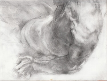 Dessin intitulée "etude nu masculin 6" par Grégory Geng, Œuvre d'art originale, Crayon