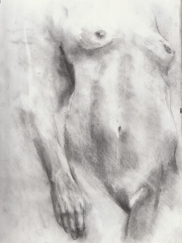 Dessin intitulée "etude corps" par Grégory Geng, Œuvre d'art originale, Crayon