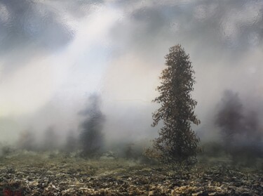 Картина под названием "Roztocze Valley II" - Gregory King (Grzegorz Król), Подлинное произведение искусства, Масло