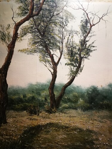 Pintura intitulada "THE ROZTOCZE TREE" por Gregory King (Grzegorz Król), Obras de arte originais, Óleo