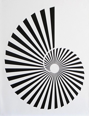 Collages intitulée "Spirale (n°1)" par Grégory Lejeune, Œuvre d'art originale, Découpages