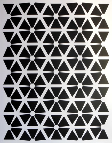 Collages intitulée "Hexagones (n°1)" par Grégory Lejeune, Œuvre d'art originale, Découpages