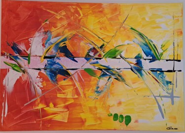 Peinture intitulée "effervescence#1" par Gregory Mora, Œuvre d'art originale, Acrylique