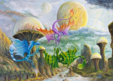 Painting titled "Gregory Pyra Piro o…" by Gregory Pyra Piro, Original Artwork, Oil Mounted on Wood Stretcher frame