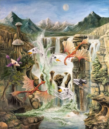 「Gregory Pyra Piro o…」というタイトルの絵画 Gregory Pyra Piroによって, オリジナルのアートワーク, オイル ウッドストレッチャーフレームにマウント