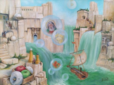 Pittura intitolato "Gregory Pyra Piro p…" da Gregory Pyra Piro, Opera d'arte originale, Olio Montato su Telaio per barella i…