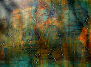 Pintura titulada "budha" por Gregory Roshan Vider, Obra de arte original
