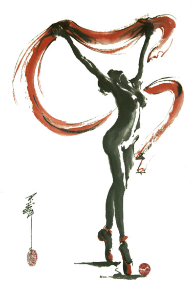 Painting titled "danseuse" by Grégory Cortecero, Original Artwork